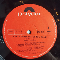 Винтажная виниловая пластинка LP James Last Джеймс Ласт Kaptan James Bittet Zum Tanz (Germany 1974)