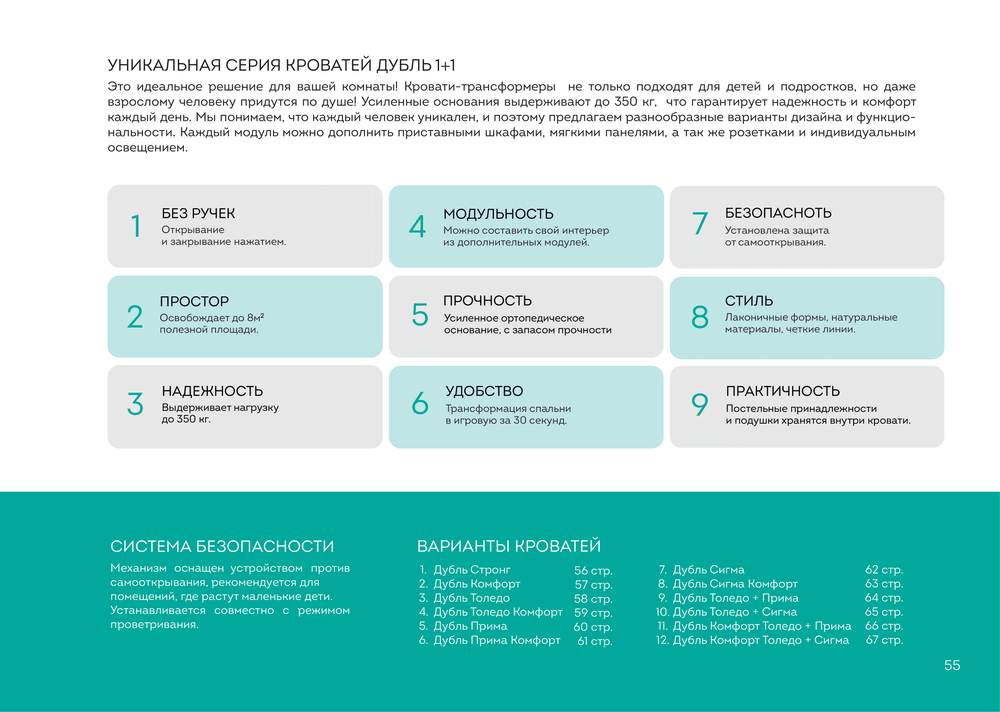 Две шкаф-кровати трансформер Модуль Сигма Дубль