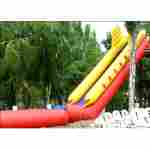 Надувная прямая водная горка для вышки (опоры), с бассейном  «Самолет»,10*2,5*7 м