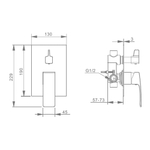 Смеситель для душа Raglo R01.272, хром