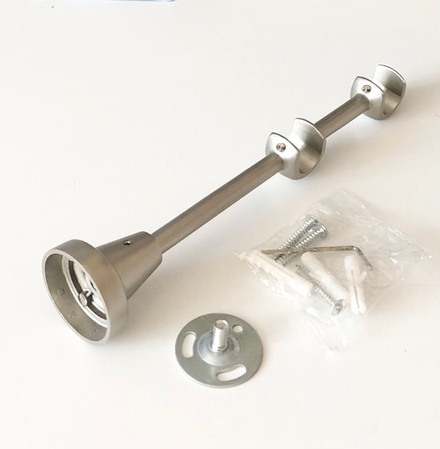 Кронштейн открытый двухрядный d16/16, цвет хром матовый