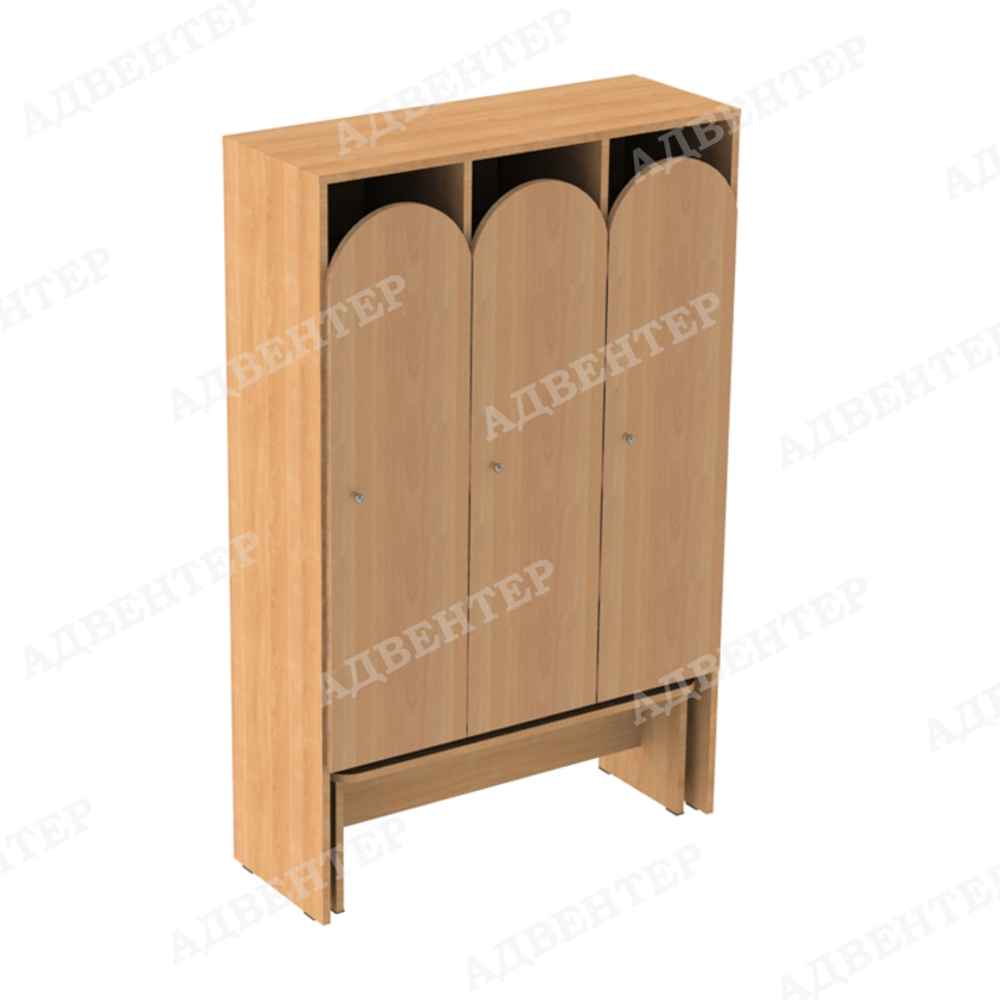 Шкаф детский для одежды 3 СЕКЦИИ