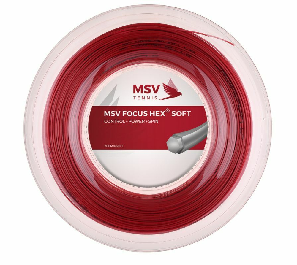 Теннисные струны MSV Focus Hex Soft (200 m) - red