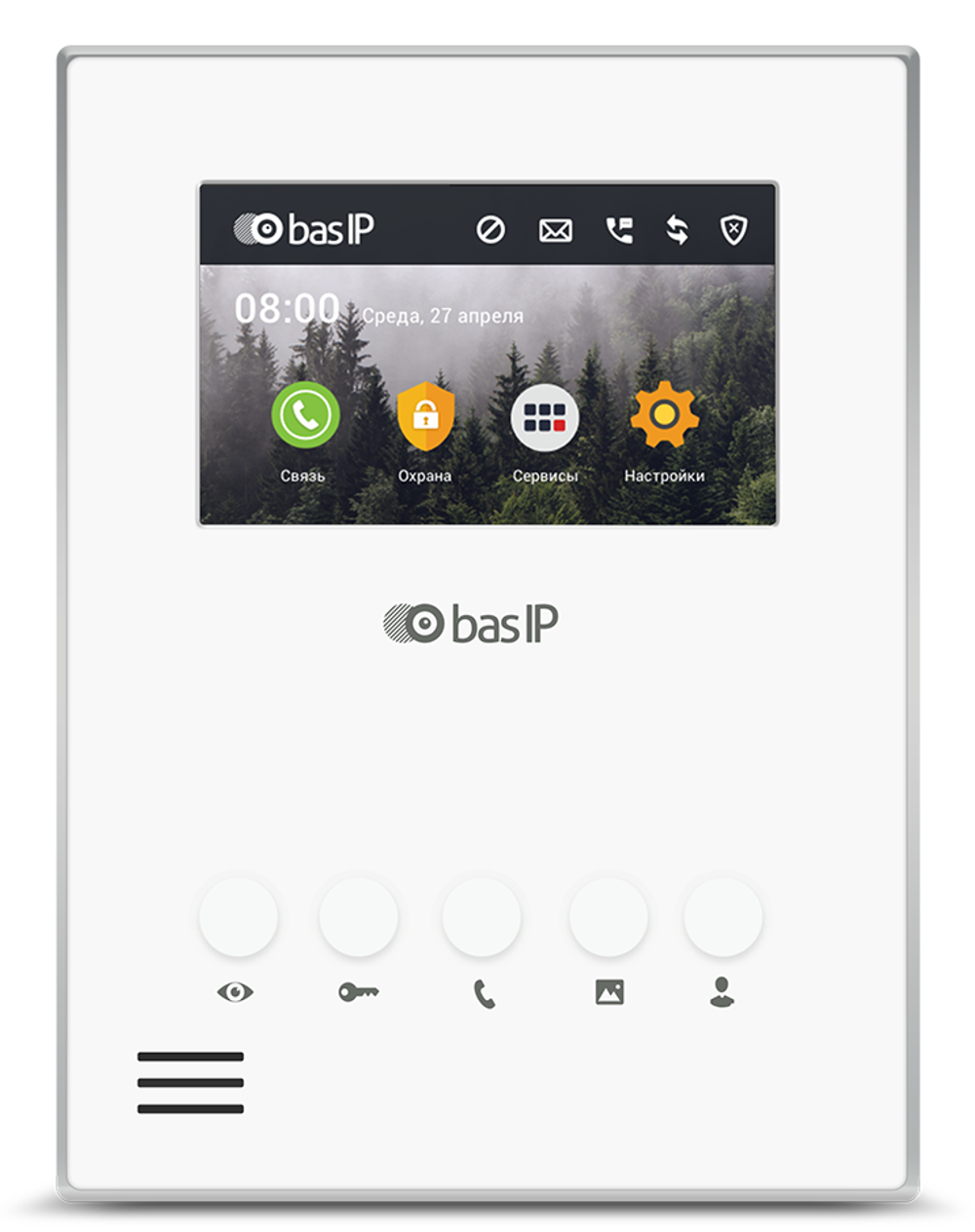 Видеодомофон  BAS-IP AU-04LA WHITE