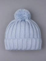 Шапка детская вязаная осенняя с помпоном