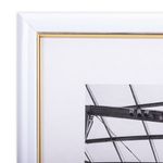 Рамка 21х30 см небьющаяся, багет 14,6 мм, пластик, BRAUBERG "Original Line", белая/золото, 391236