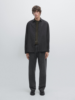 Massimo Dutti Джинсы прямого кроя, серый