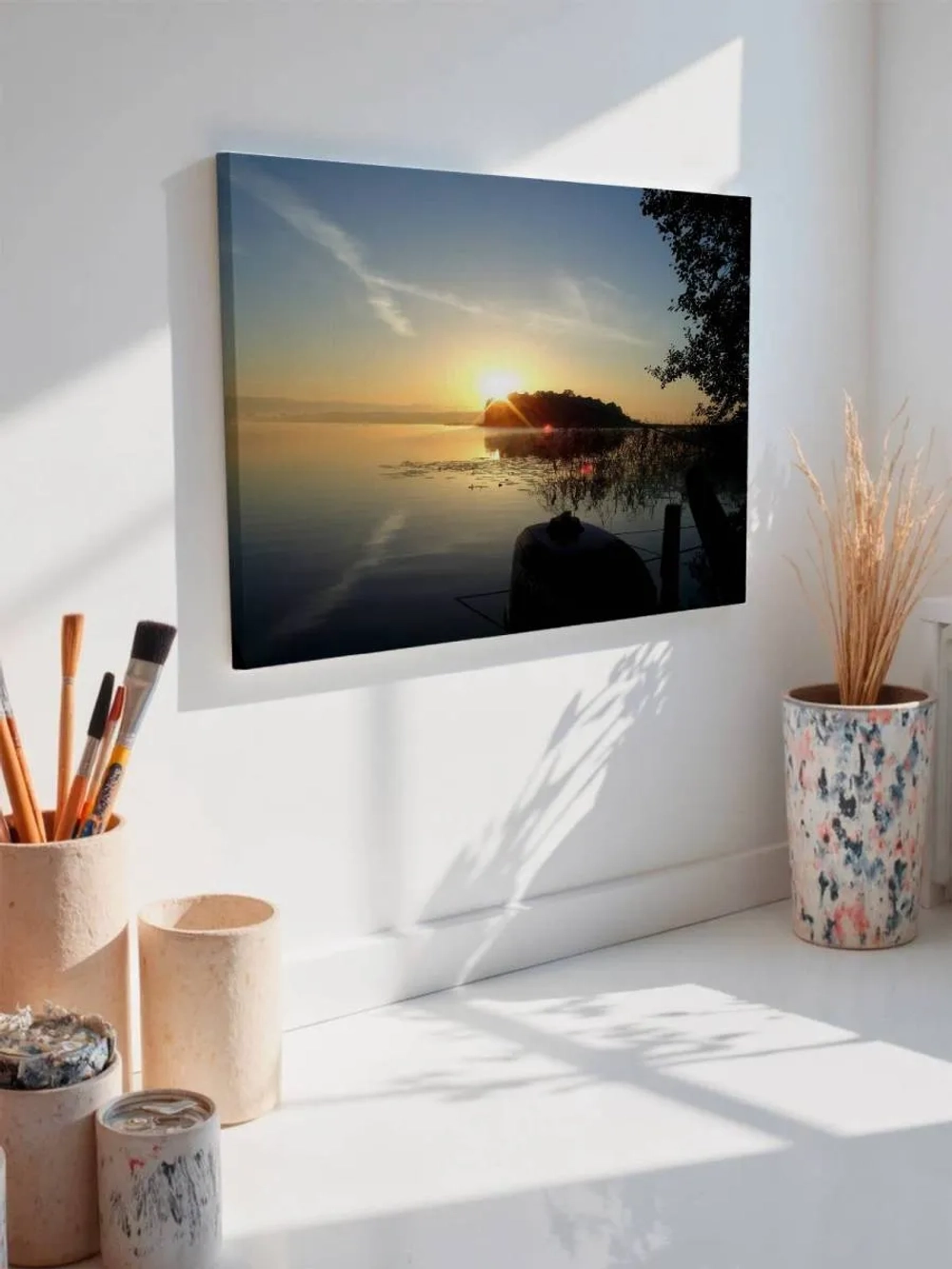 Картина на стену 40 X 50 Закат на озере