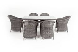 "Эспрессо" обеденная группа плетеная, цвет графит