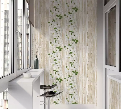 Панель ПВХ термопечать Дикая вишня узор №644 2700х250 мм