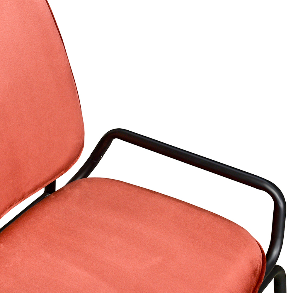 Стул ror, double frame, велюр, черный/темно-красный