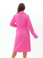 Халат женский махровый "Элит" с воротником шалькой, цвет: 105-Ярко-розовый