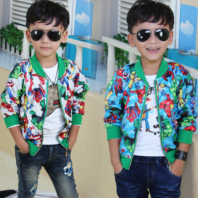 Бомбер детский с принтами Человека-Паука