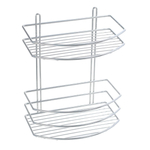 Полка овальная двухэтажная хром FX-720-2