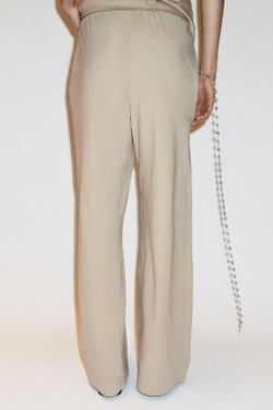 ZARA БРЮКИ С ЭФФЕКТОМ ОКРАШИВАНИЯ, ПЕСОЧНЫЙ