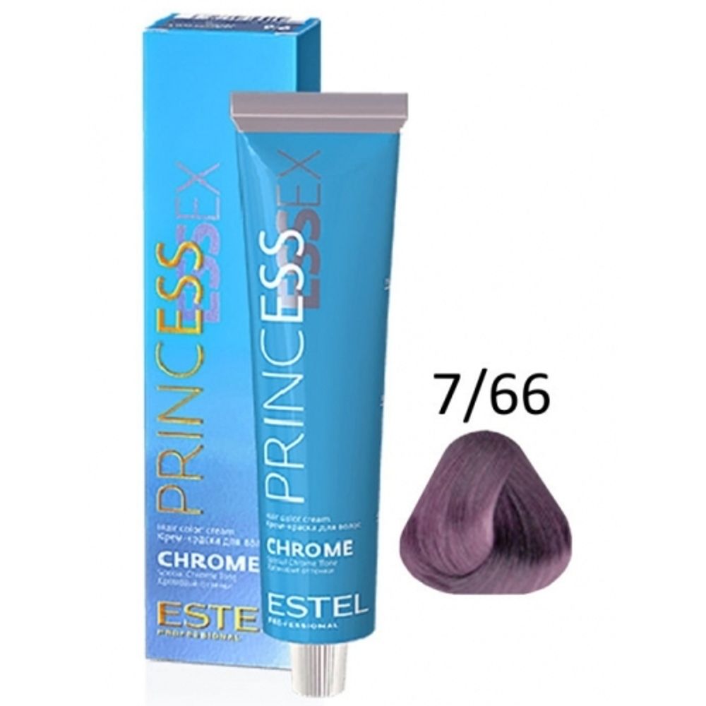 Краска для волос Estel Essex Princess Chrome (Русый фиолетовый интенсивный) 7/66