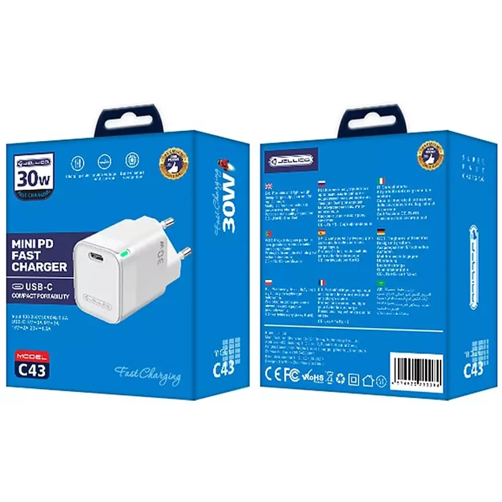 СЗУ JELLICO C43 USB-C PD 30W (White)