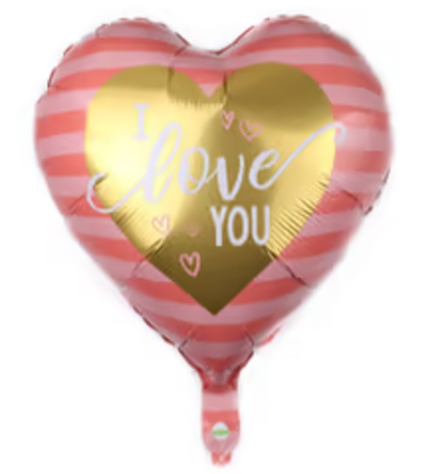К 18" Сердце ILY полоски