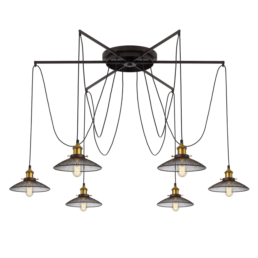 Citilux Эдисон CL451261 Люстра паук Венге Бронза