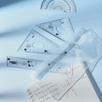 Набор линеек Deli "Comico Family" (угольник 2 шт, линейка 15 см, транспортир)