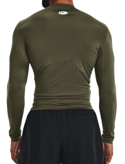 Компрессионная одежда Under Armour HeatGear Armour Comp Long Sleeve - marine green/white