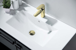AQ6002PG сливной набор для раковины Push-open с переливом, крышка круглая, полир. Золото