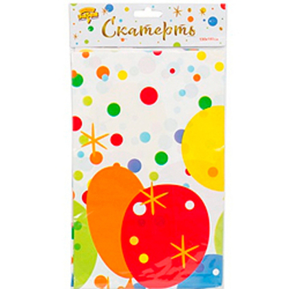 Скатерть-п-э-Шары-Конфетти-130х180см