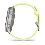Умные часы Garmin Venu 4 45мм Серебристые с лимонным силиконовым ремешком (010-03014-42)