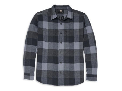 Рубашка Font Two Pocket Plaid Flannel Harley-Davidson