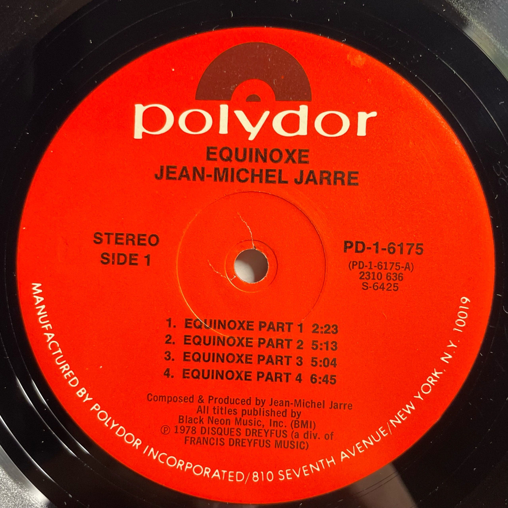 Винтажная виниловая пластинка LP Jean Michel Jarre Equinoxe (США 1978)