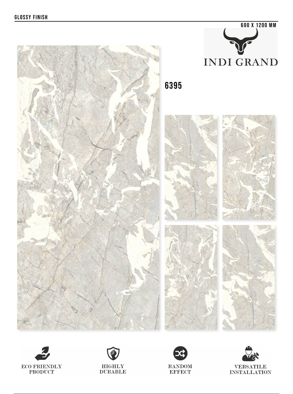 Керамогранит glossy №4 , 60х120, 6395