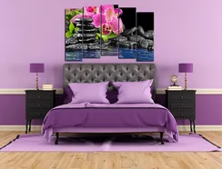 Модульная картина "Цветы в воде"