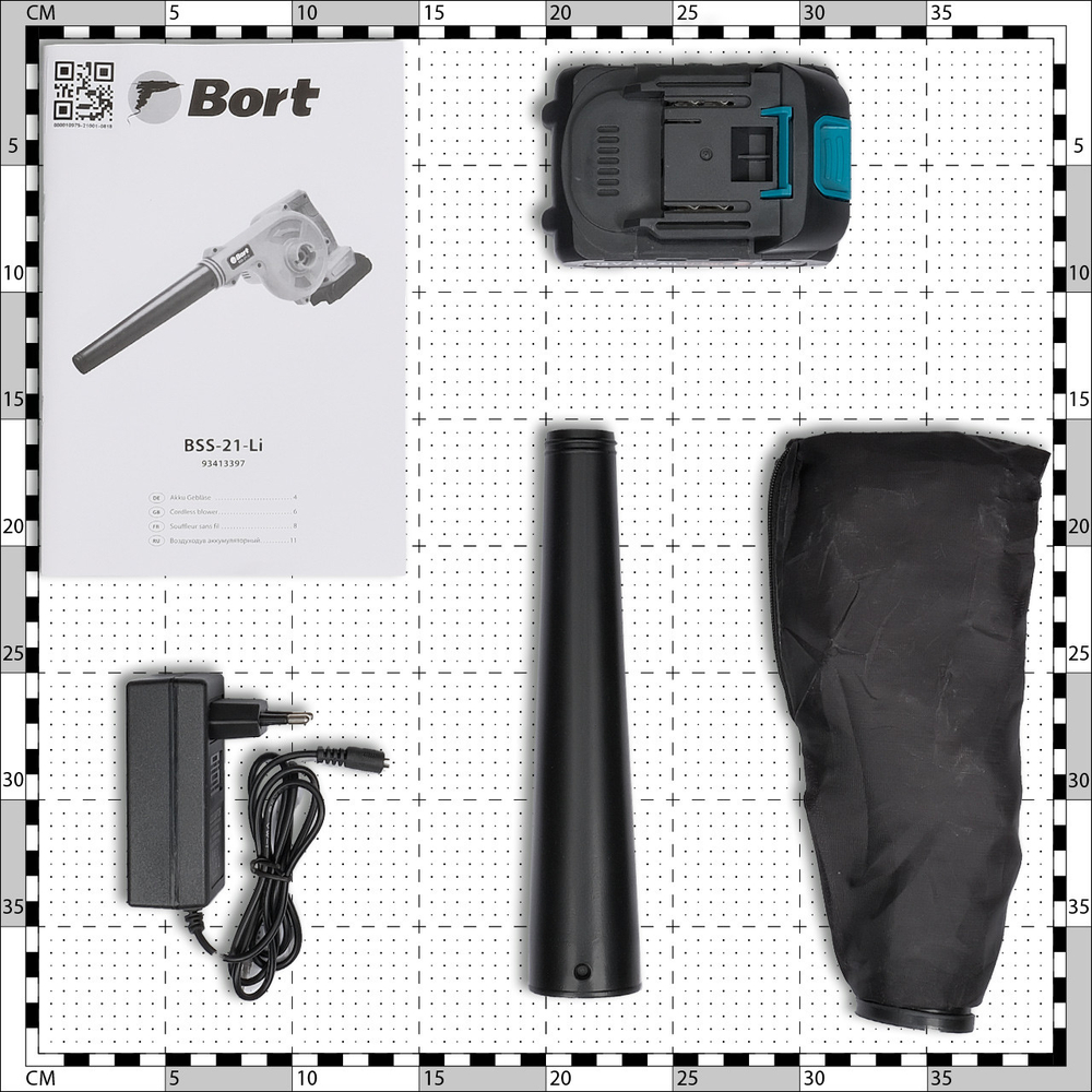 Воздуходувка аккумуляторная BORT BSS-21-Li (1x1,5Ач+ЗУ)