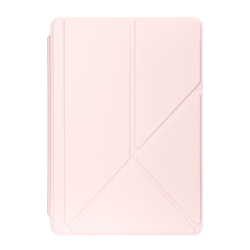 Чехол книжка розового цвета от Dux Ducis для Samsung Galaxy Tab S10 FE+, серия Magi Series Case, с держателем Pencil и функцией автоматического перехода в спящий режим