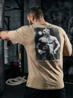 Футболка оверсайз хлопковая LEGENDA Величайший Геркулес цвет песок