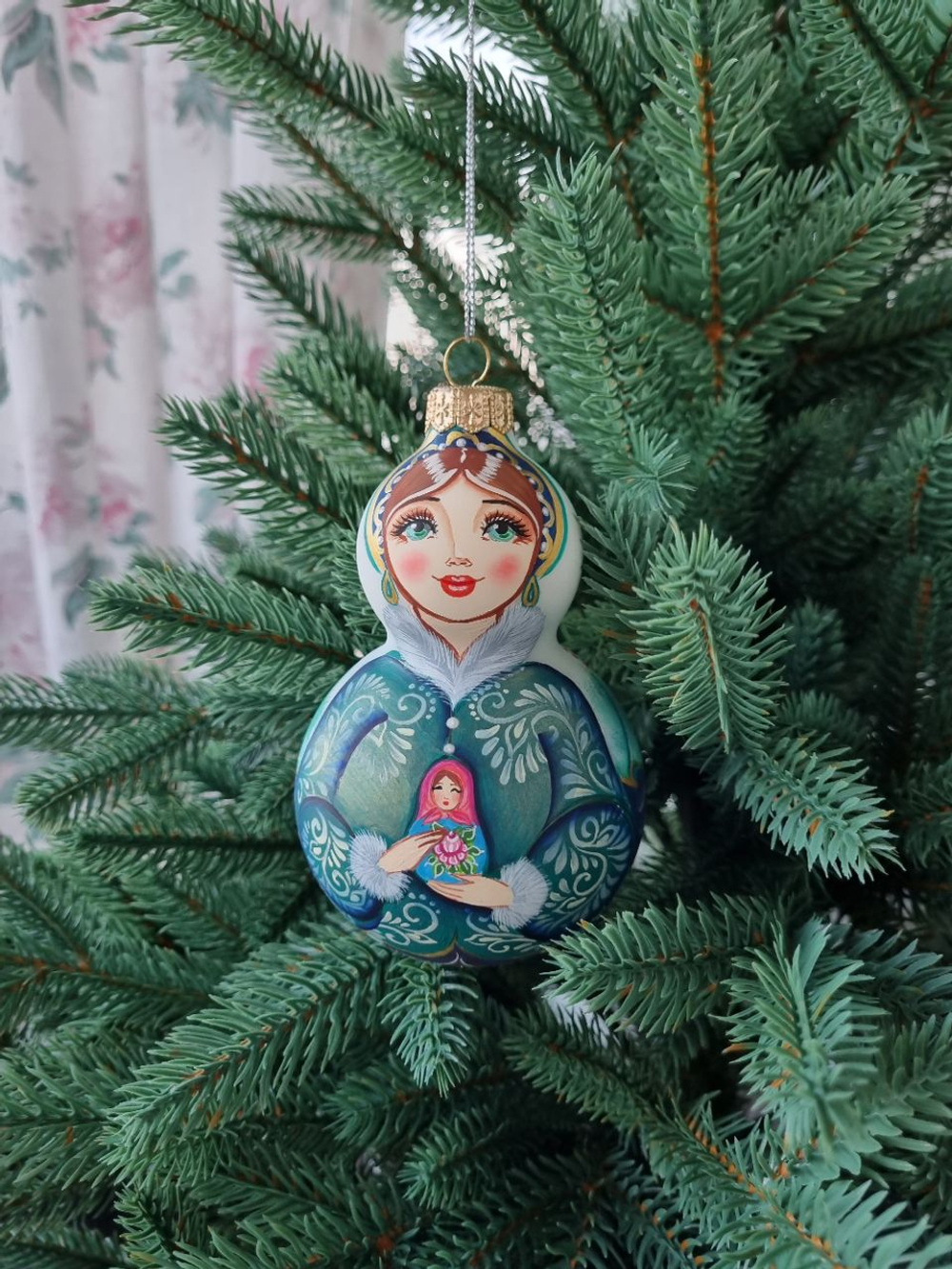 Матрешка стеклянная хозяйка медной горы