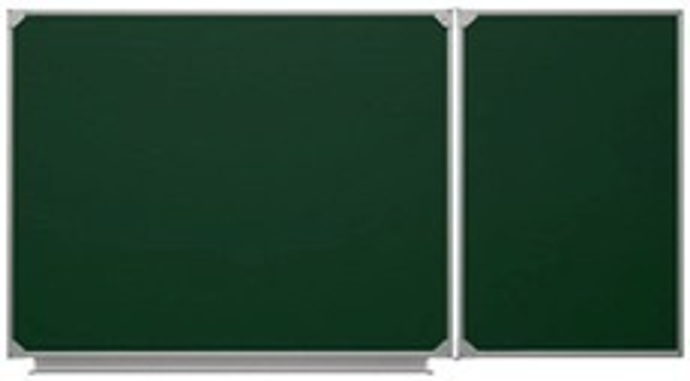 Двухэлементная(П) магнитная полимерная школьная доска 2550х1200 (меловая)