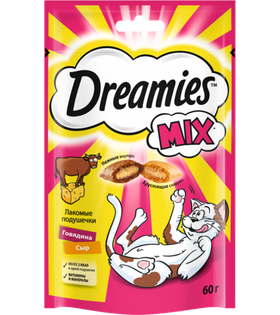 Дримис Лакомства для кошек микс говядина/сыр 60гр.