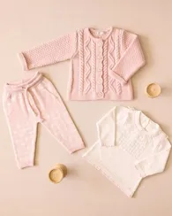 Костюм-тройка Leoking со штанами в клеточку Розовый