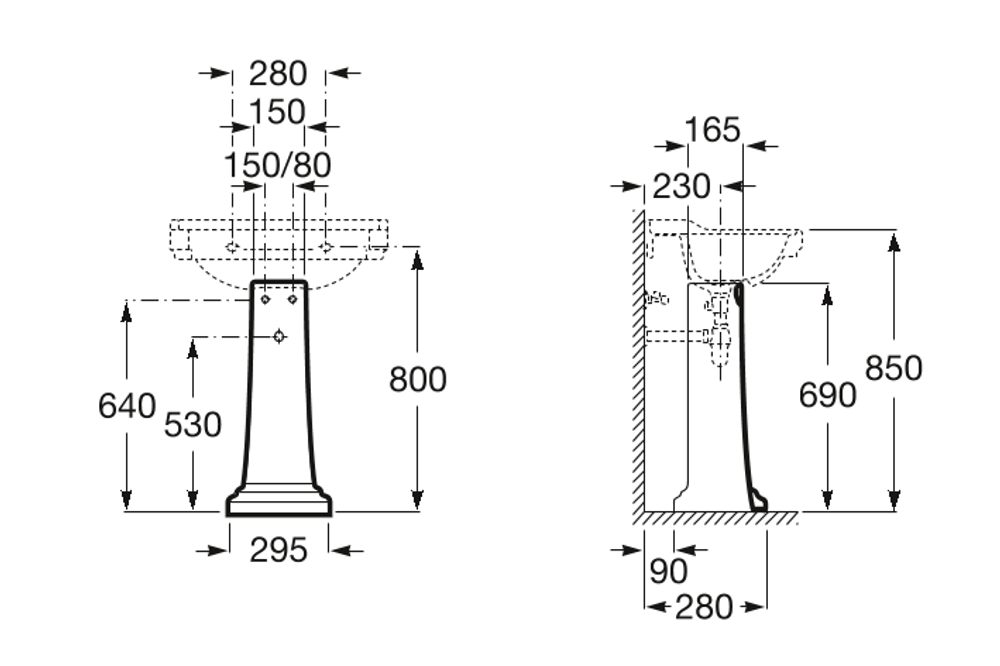 Пьедестал Roca Carmen схема