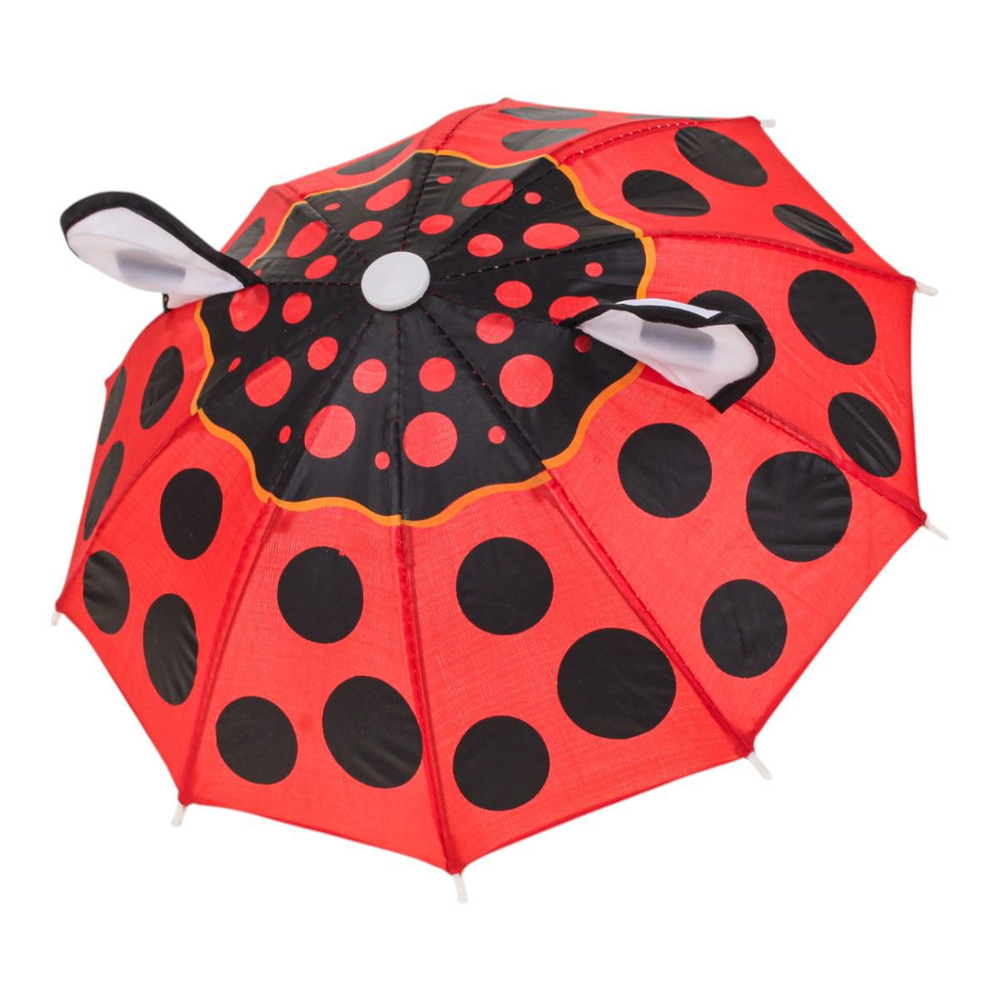 Зонт детский, красный, 18см, 6-5