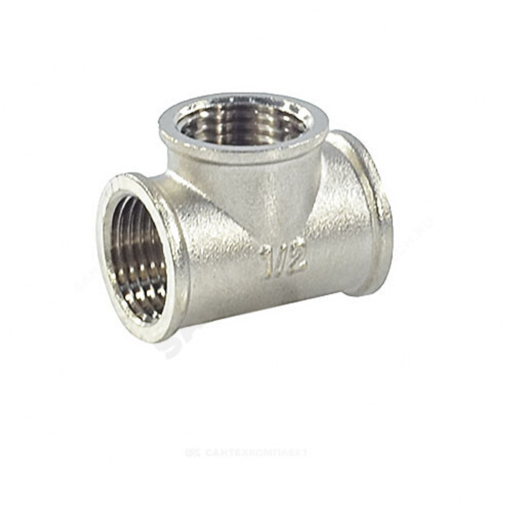 Тройник латунь никель Ду 32 (1 1/4") ВР/ВР SantechSystems