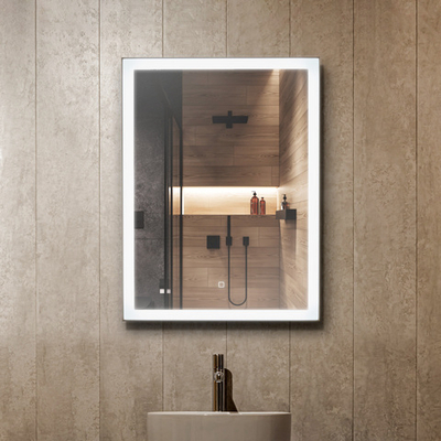 Зеркало с подсветкой Сантана, 60х80 см (сенсорный выключатель, регулировка яркости, холодный свет 6000К)