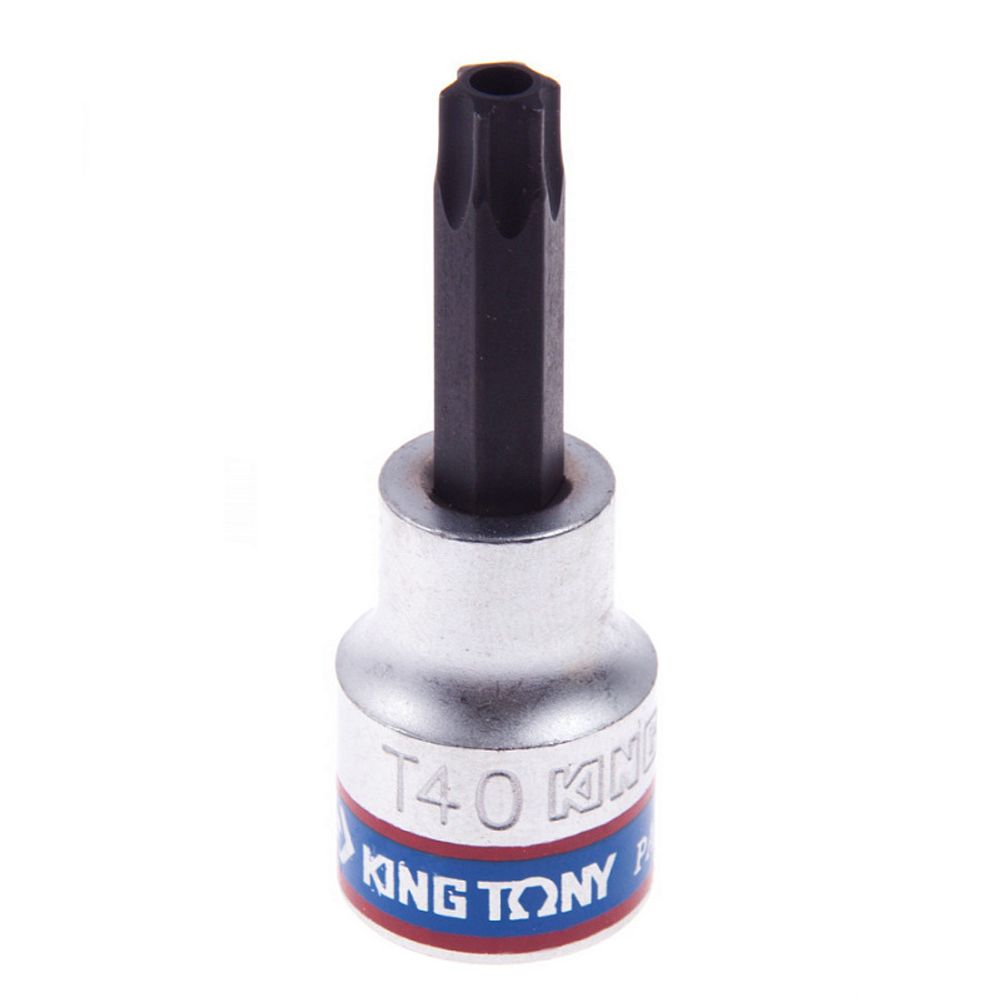 Насадка (бита) торцевая 3/8&amp;quot;, TORX с отверстием, T40, L = 50 мм KING TONY 302740