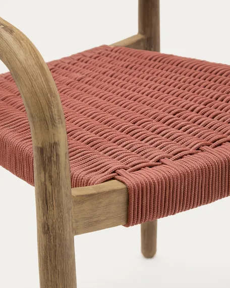 Стул Glynis массив эвкалипта с розовым сиденьем