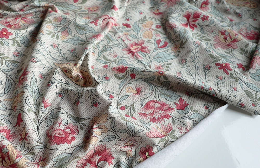 ВЯЗАНЫЕ УЗОРЫ - Футер 2х-нитка с лайкрой, компакт пенье (ДЖ66 Маша) УЦЕНКА!