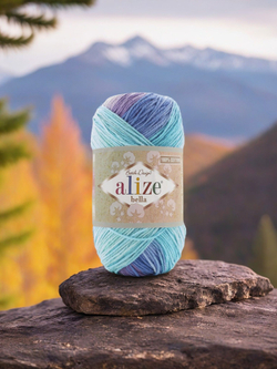 Белла батик (Bella вatik) пряжа Alize 100%хлопок 5х100г/360м (4531)