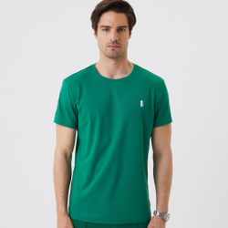 Мужское теннисное поло Björn Borg ACE Stripe T-Shirt Men - Green