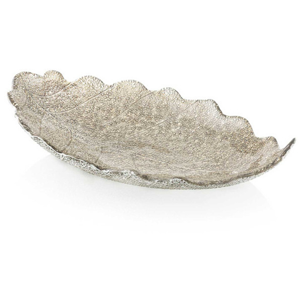 Блюдо-лист IVV Мадагаскар 47х28см бежевое