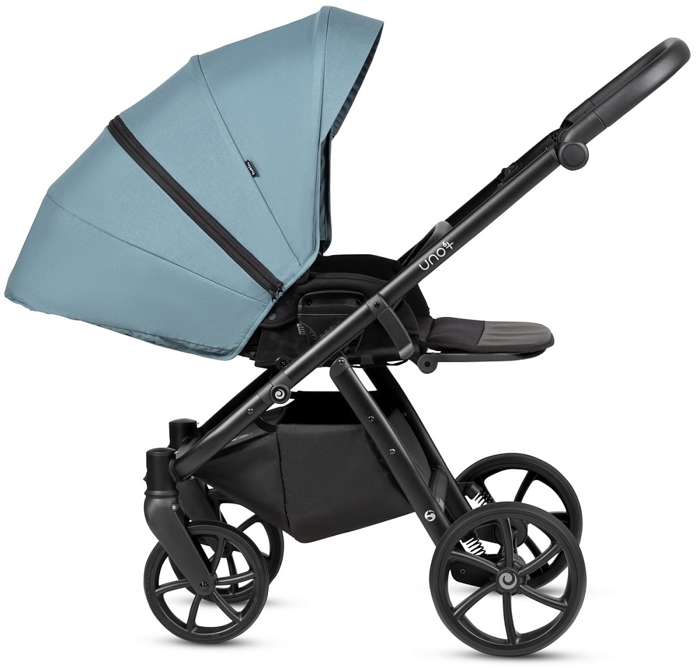 Детская коляска Tutis Uno 6 Plus Essential collection 4 в 1 с автокреслом Elo Lux EduSky Black и базой 1602143 Menta